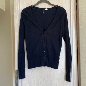 H&M Black Button Up Sweater